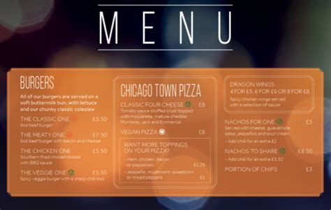 Genting Casino Sheffield Menu De Refeicoes