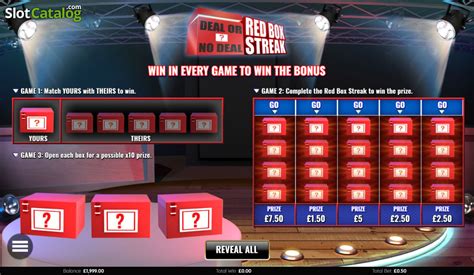 Jogar Deal Or No Deal Red Box Streak Com Dinheiro Real