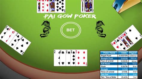 Pai Gow Poker Fortuna Carateres Compensadores De Bonus