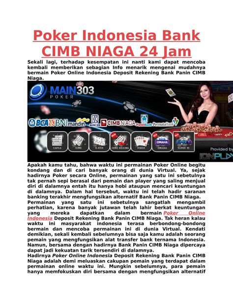 Poker Cimb Niaga