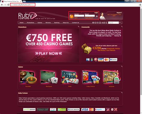 Ruby Fortune Casino Movel Login