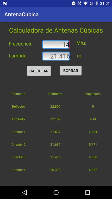 Slot De Antena Calculadora