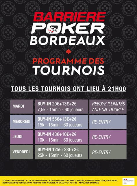 Tournoi De Poker Bordeaux Barriere