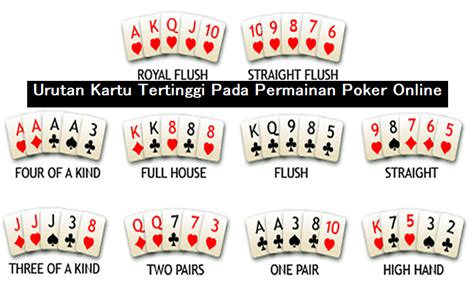 Urutan Kartu Tinggi Poker